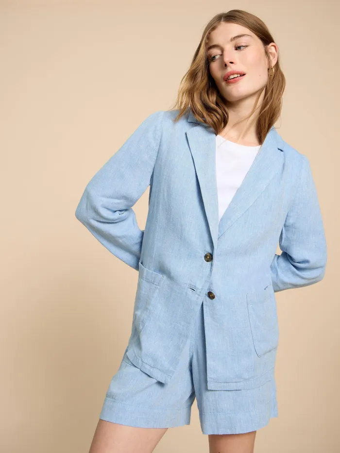 Women White Stuff Clothing Loren Linen Blend Blazer