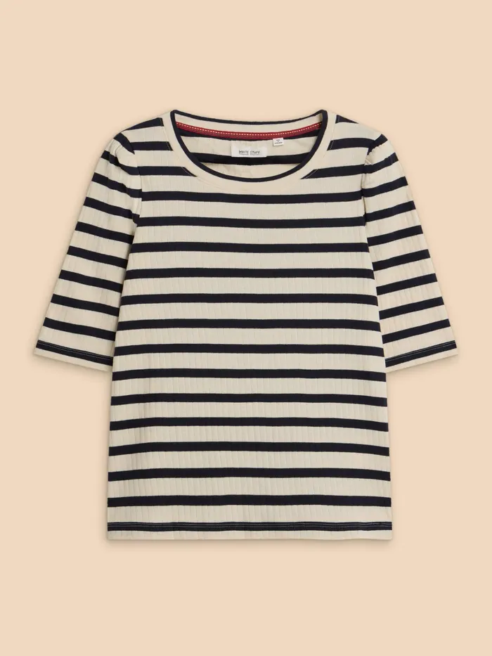 Women White Stuff Clothing STRIPE PUFF SLEEVE Women White Stuff Clothing STRIPE PUFF SLEEVE