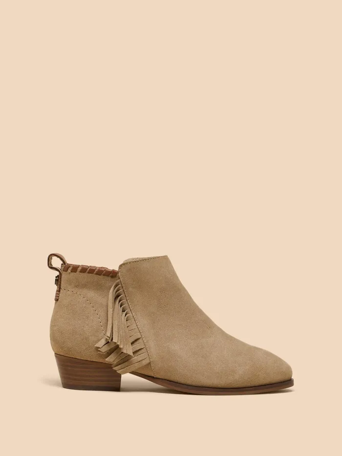 Women White Stuff Footwear Acacia Suede Fringe Ankle Boot