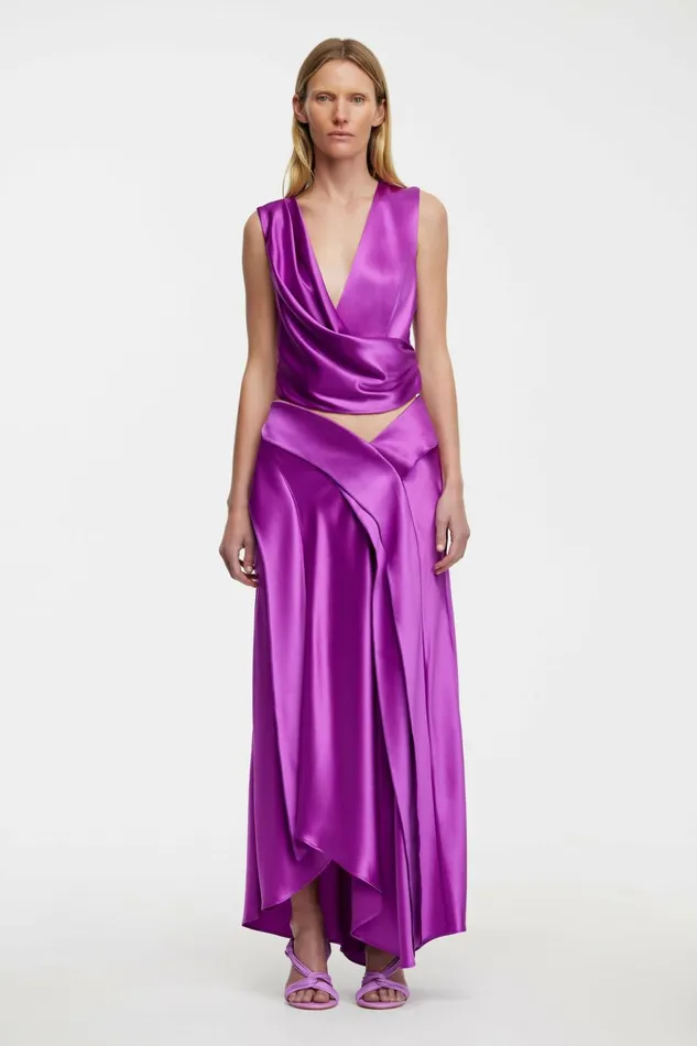 Women YEWDALE MAXI SKIRT Deep Mulberry Acler Skirts
