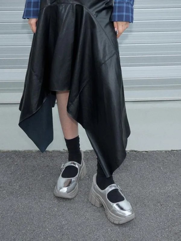 Women Yunna Metallic Leather and Recycled Fabric Mary Jane Sneakers 8211 Silver CHARLES and KEITH Sneakers