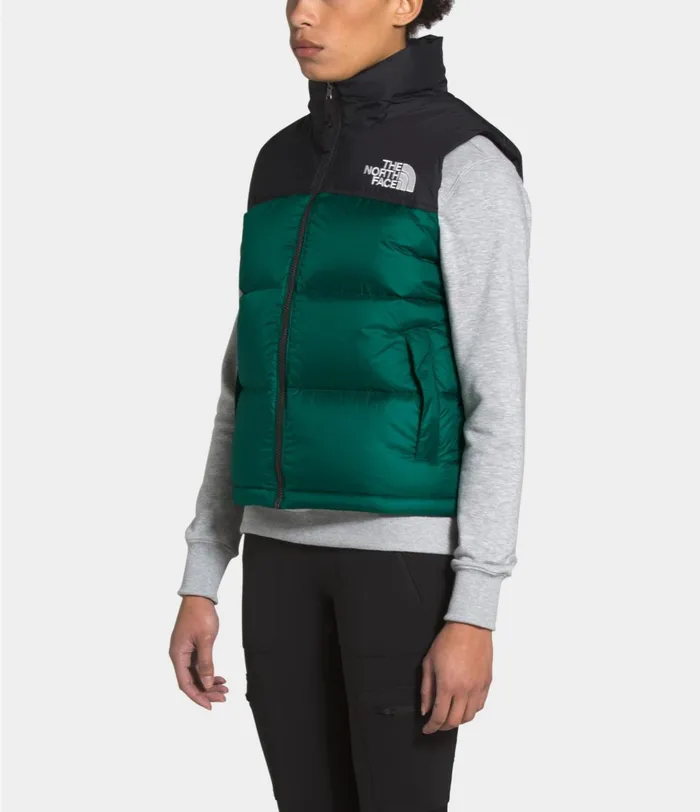 Womens 1996 Retro Nuptse Vest Evergreen The North Face Insulated and Down Jackets