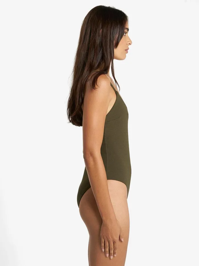 Womens Adira Classic VNeck One Piece Tarmac Thrills Swim