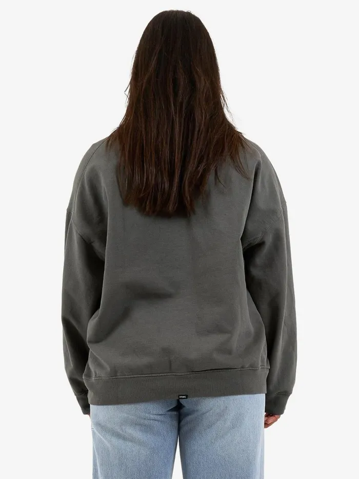 Womens Arts And Industrial Oversize Crew Merch Black Thrills Sweaters and Fleece