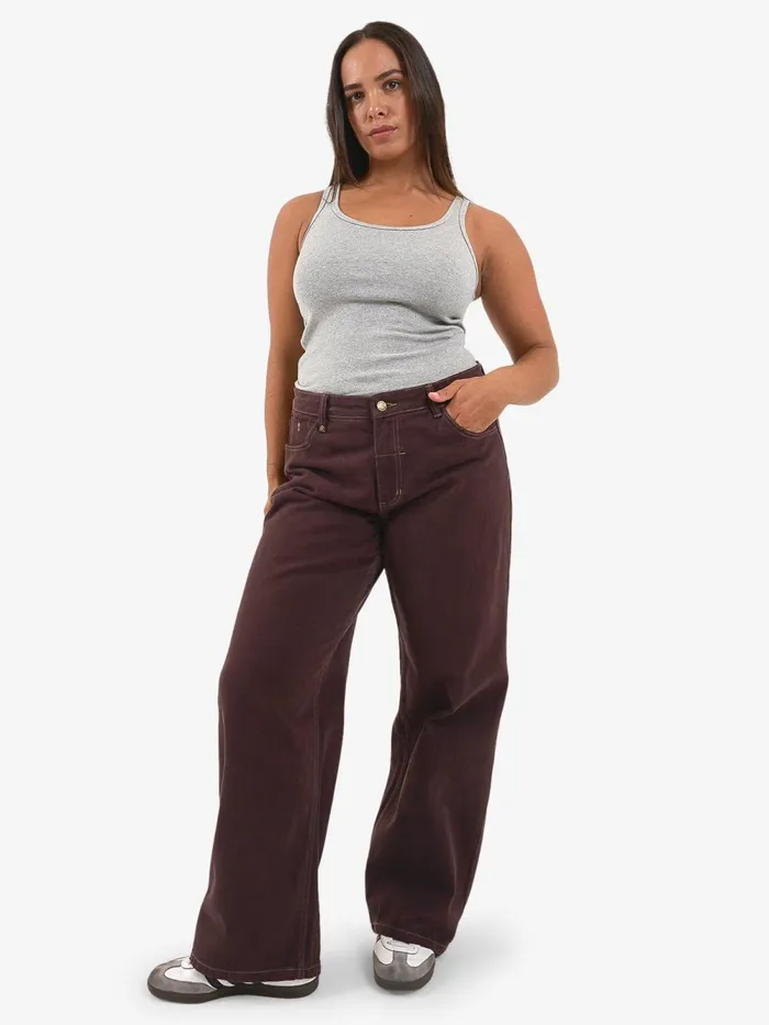 Womens Billie Low Jean Chocolate Plum Thrills Denim
