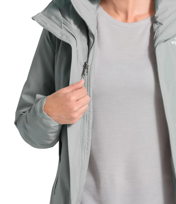 Womens Carto Triclimate Jacket Light Tin Grey The North Face Insulated and Down Jackets
