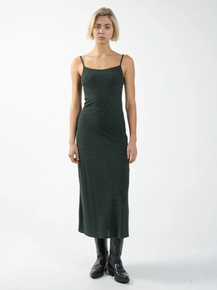 Womens Cassia Bias Dress Deep Forest Thrills Dresses