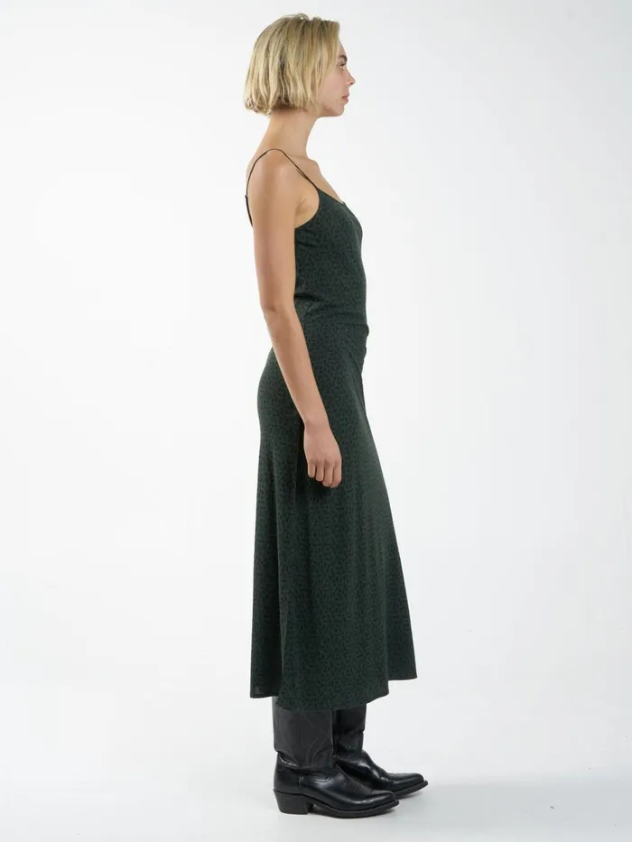 Womens Cassia Bias Dress Deep Forest Thrills Dresses