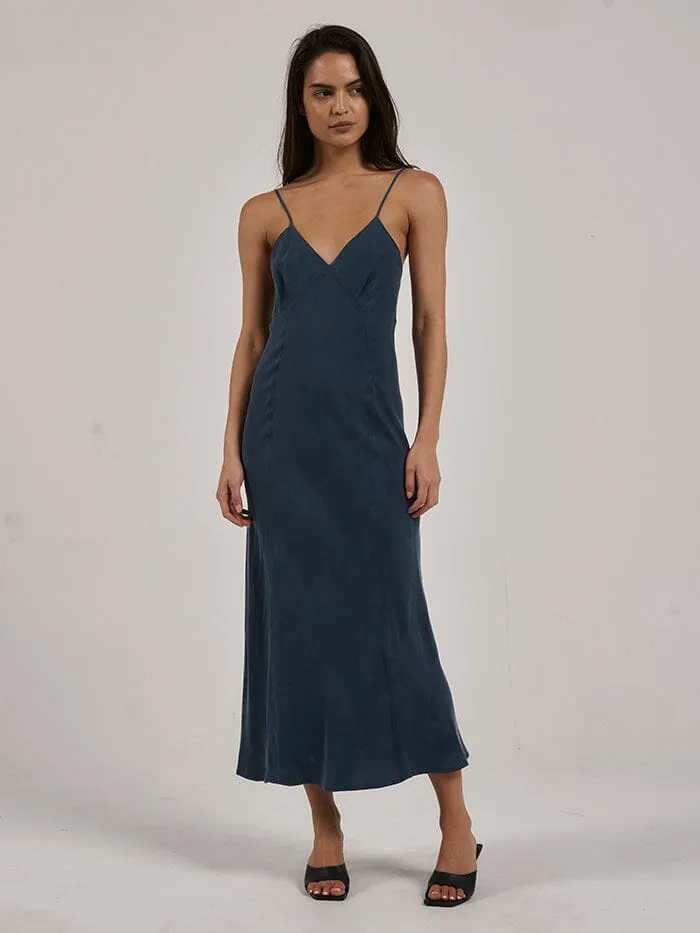 Womens Chelsea Full Length Slip Dress New Teal Thrills Dresses