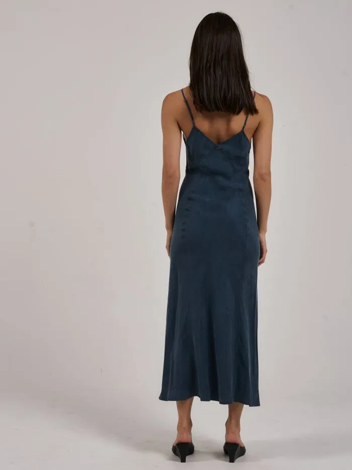 Womens Chelsea Full Length Slip Dress New Teal Thrills Dresses