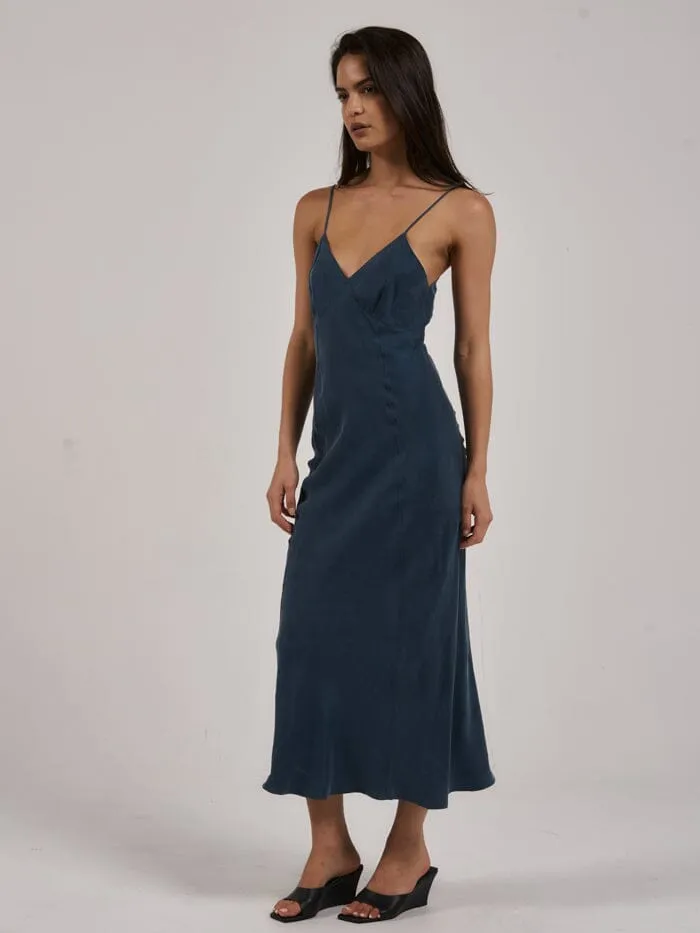 Womens Chelsea Full Length Slip Dress New Teal Thrills Dresses