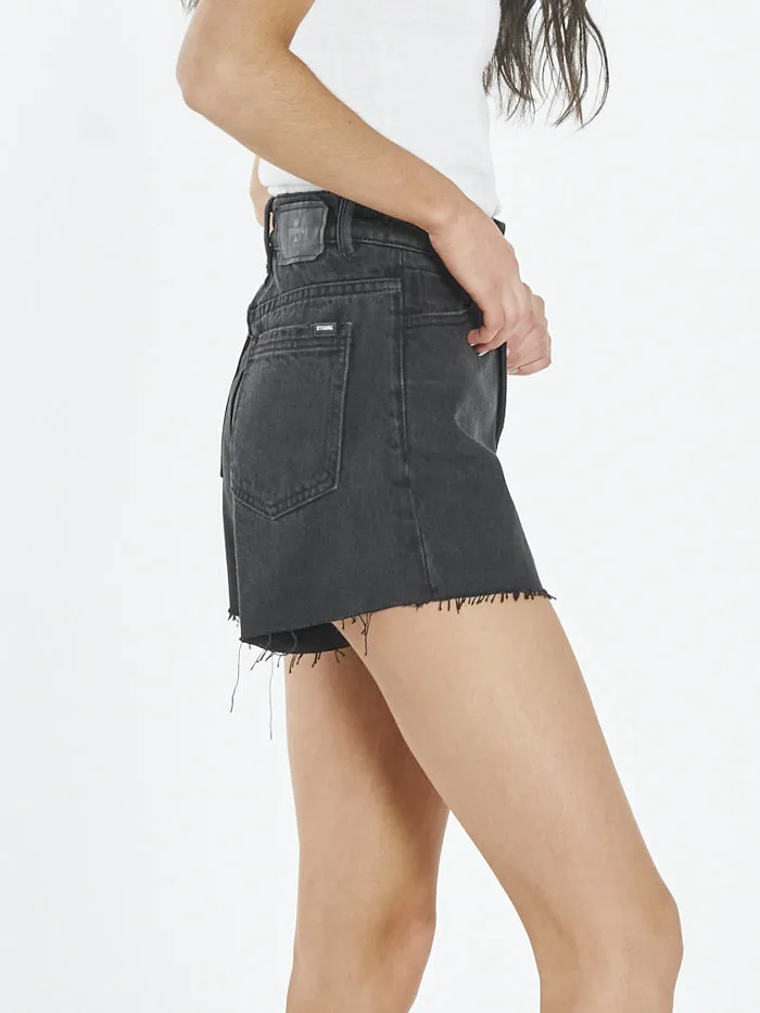 Womens Erica Short Aged Black Thrills Denim Shorts
