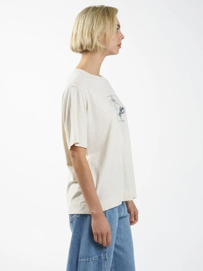 Womens Experience Hemp Box Tee Unbleached Thrills Tops and Tees