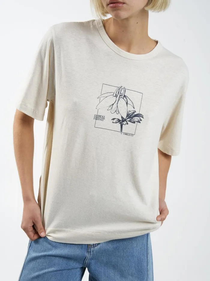 Womens Experience Hemp Box Tee Unbleached Thrills Tops and Tees