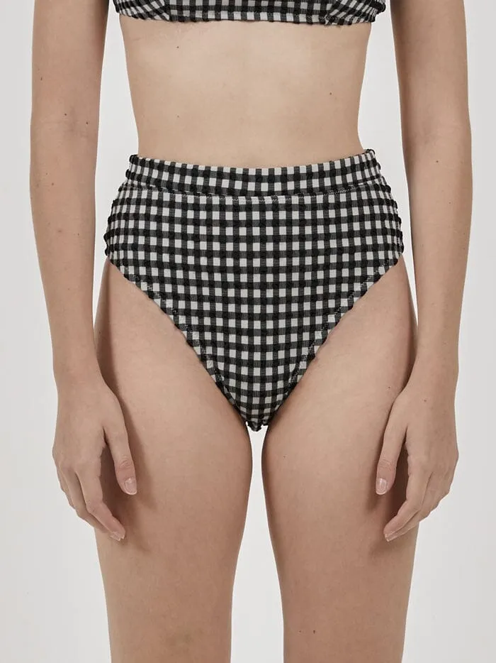 Womens Gigi High Cut Bikini Bottom Black Thrills Swim
