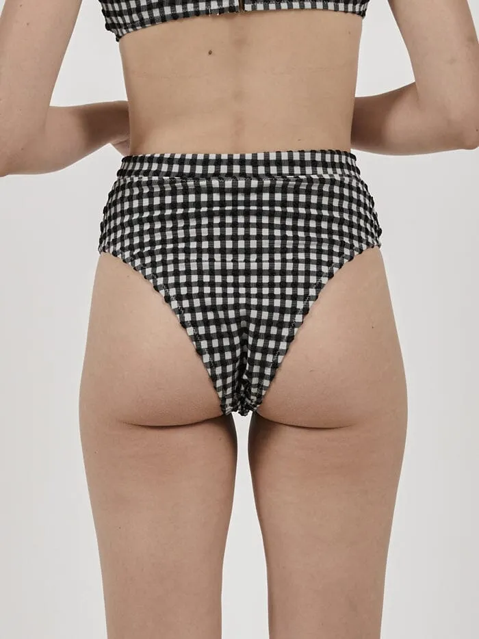 Womens Gigi High Cut Bikini Bottom Black Thrills Swim