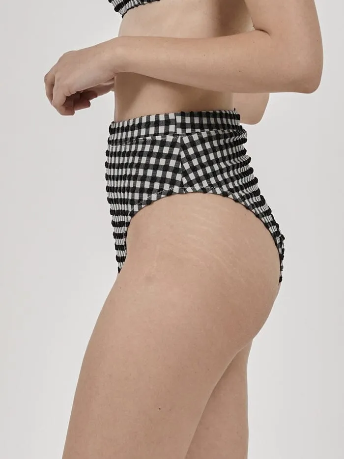 Womens Gigi High Cut Bikini Bottom Black Thrills Swim