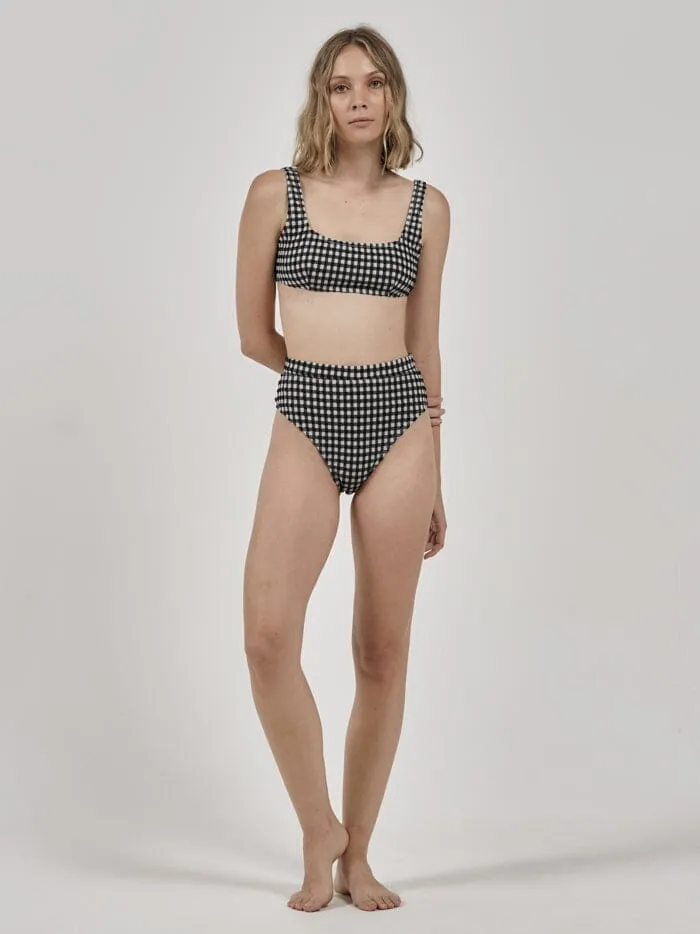 Womens Gigi High Cut Bikini Bottom Black Thrills Swim