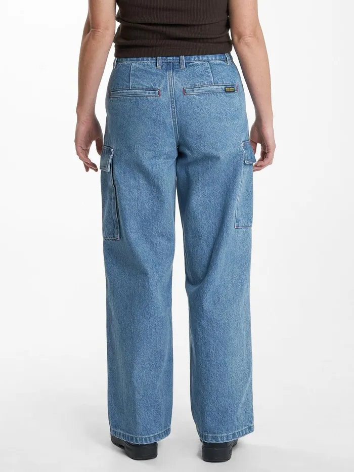 Womens Hard Yakka X Low Union Baggy Drill Blue Thrills Pants