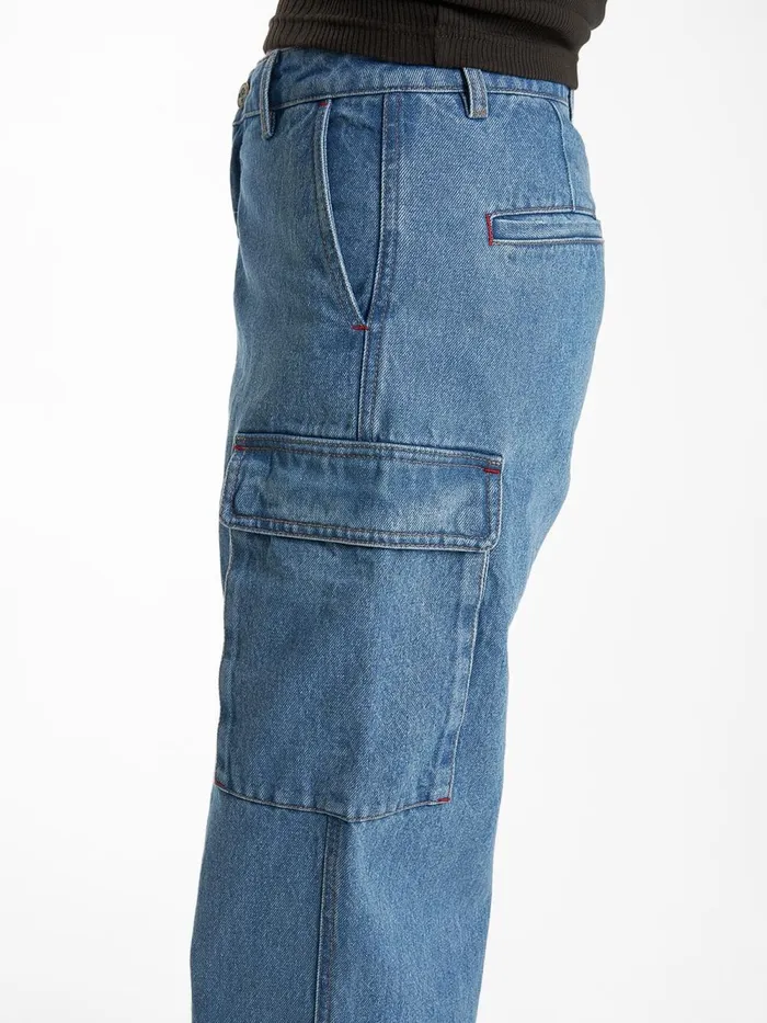 Womens Hard Yakka X Low Union Baggy Drill Blue Thrills Pants