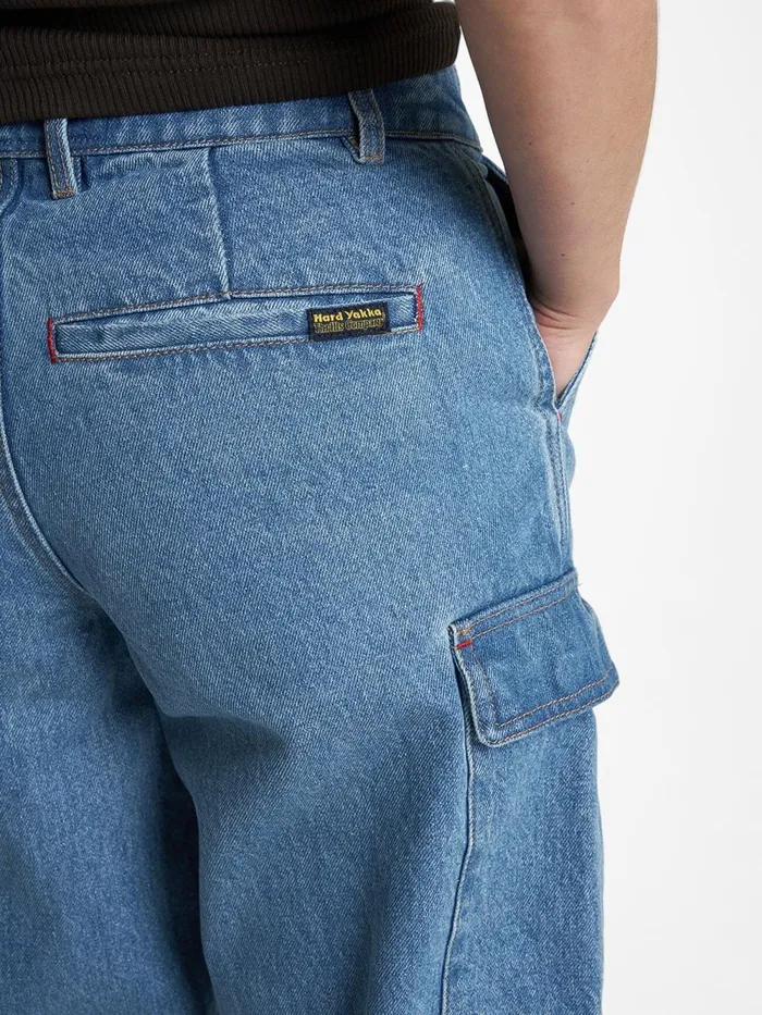 Womens Hard Yakka X Low Union Baggy Drill Blue Thrills Pants