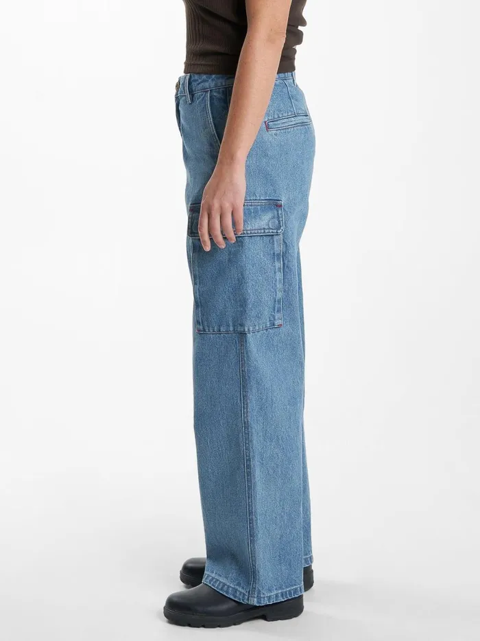 Womens Hard Yakka X Low Union Baggy Drill Blue Thrills Pants