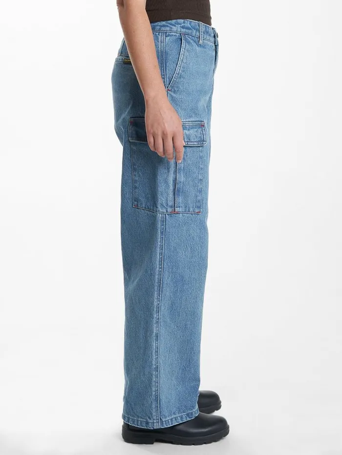 Womens Hard Yakka X Low Union Baggy Drill Blue Thrills Pants