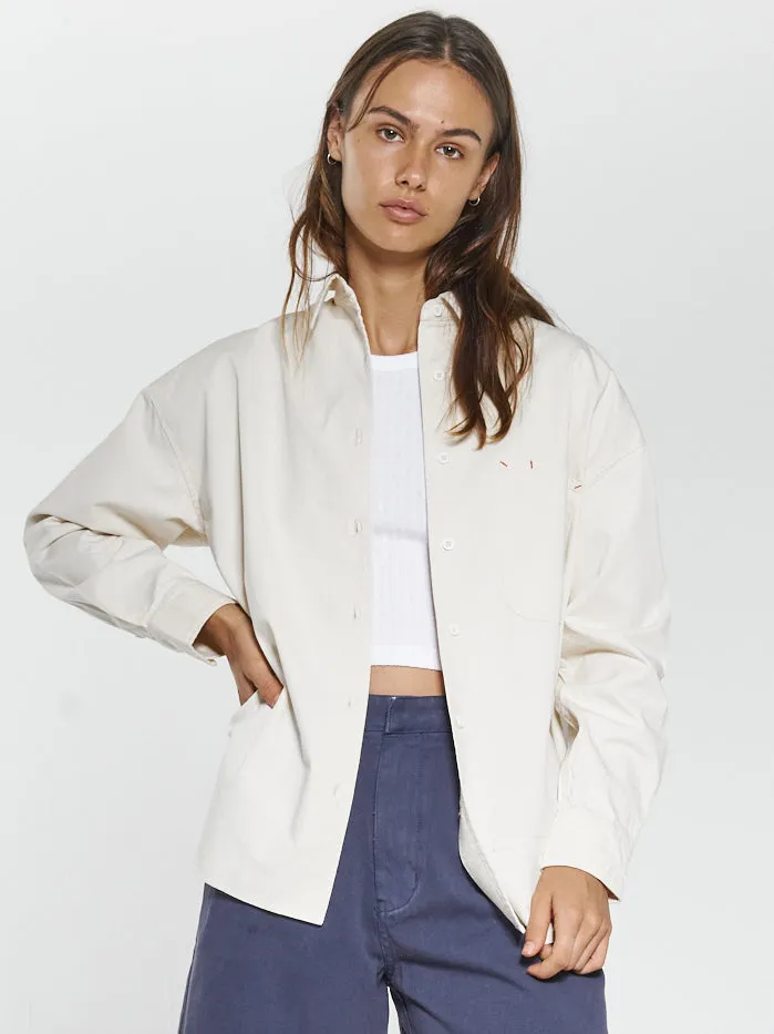 Womens Hard Yakka X LS Work Shirt Unbleached Thrills Tops and Tees