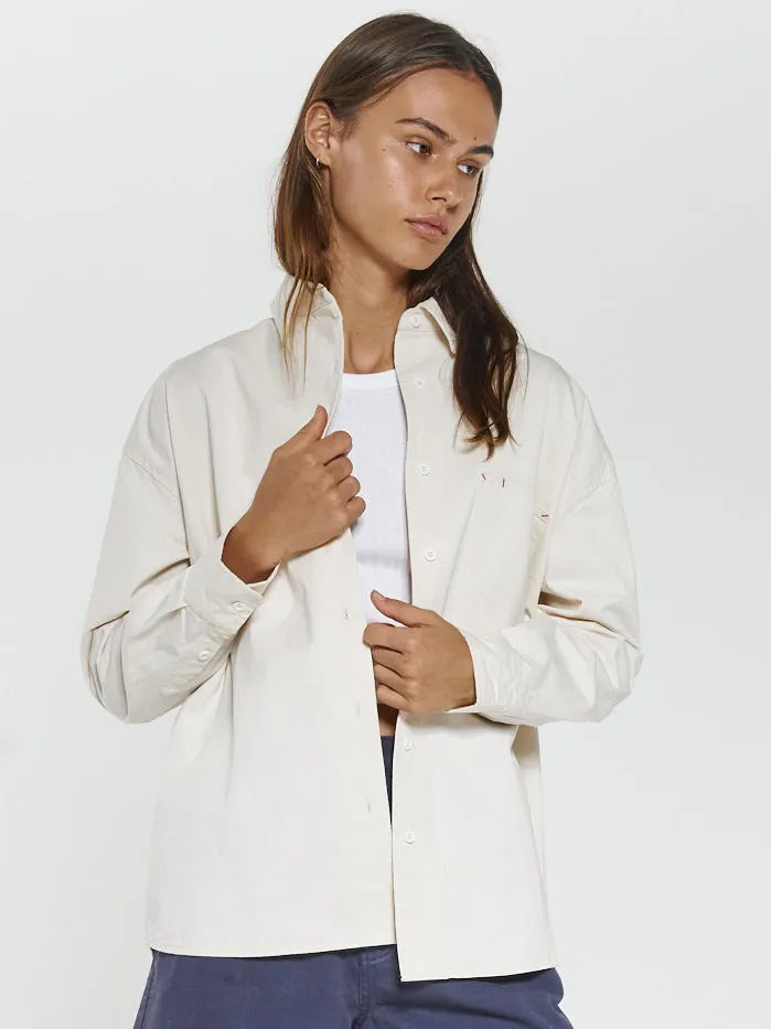 Womens Hard Yakka X LS Work Shirt Unbleached Thrills Tops and Tees