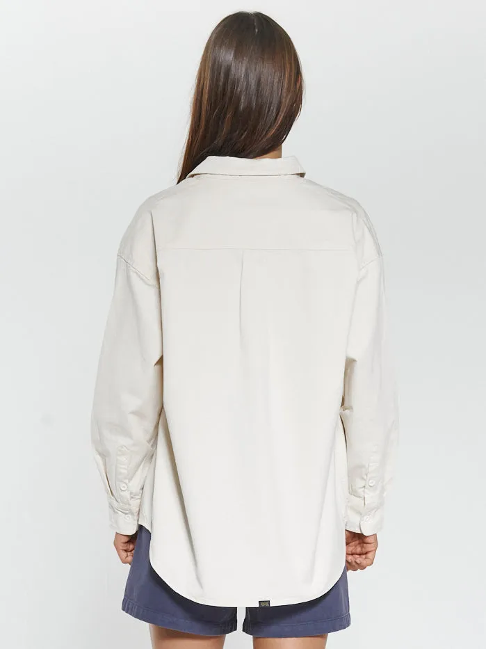 Womens Hard Yakka X LS Work Shirt Unbleached Thrills Tops and Tees