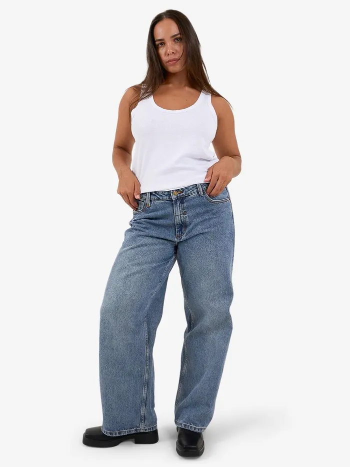 Womens Hemp Classic Tank White Thrills Tops and Tees