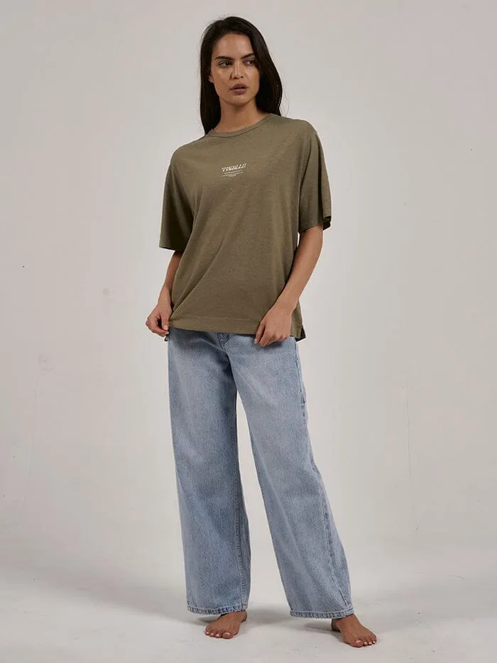 Womens High Standards Hemp Box Tee Aloe Thrills Tops and Tees