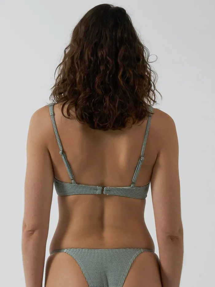 Womens Levitation Plunge Bikini Top Pistachio Thrills Swim