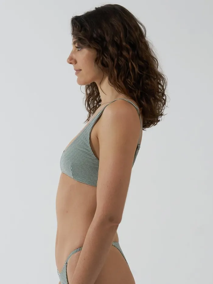 Womens Levitation Plunge Bikini Top Pistachio Thrills Swim
