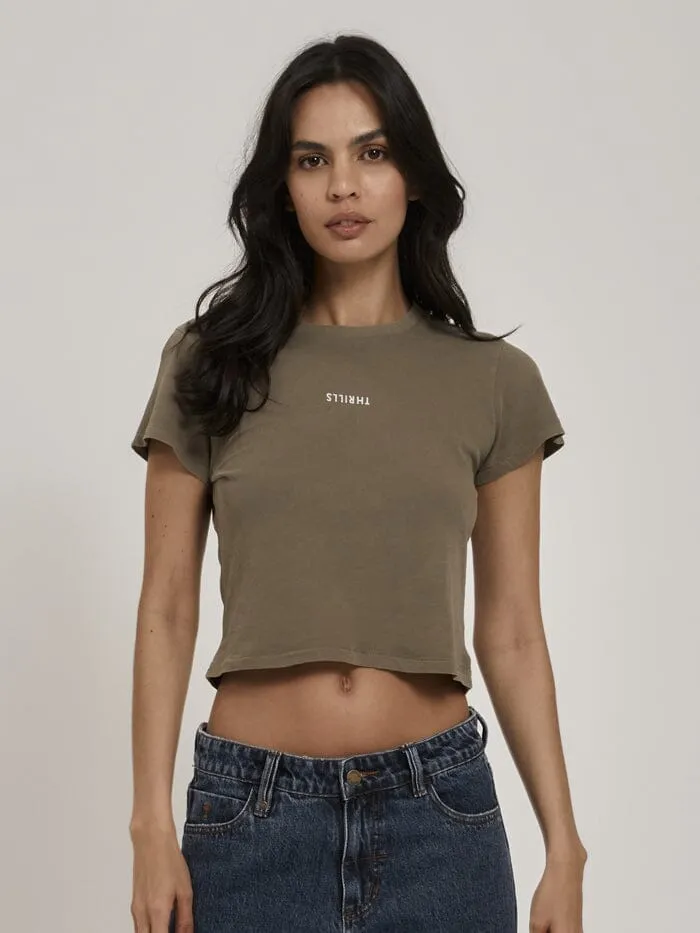 Womens Minimal Mini Tee Dune Thrills Tops and Tees