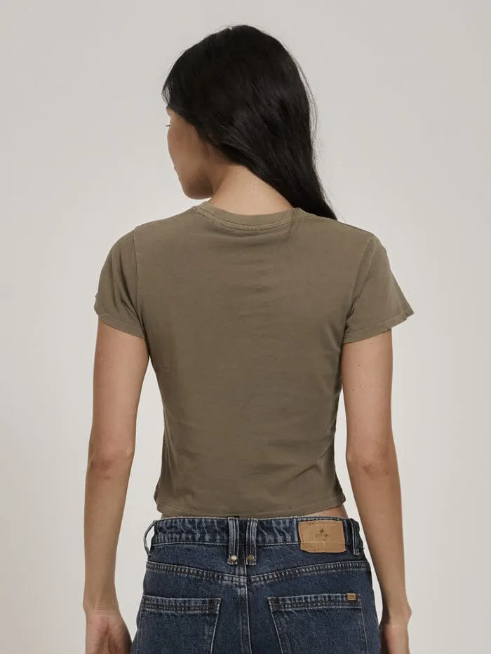 Womens Minimal Mini Tee Dune Thrills Tops and Tees