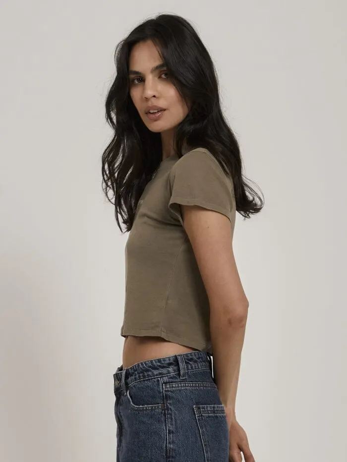 Womens Minimal Mini Tee Dune Thrills Tops and Tees