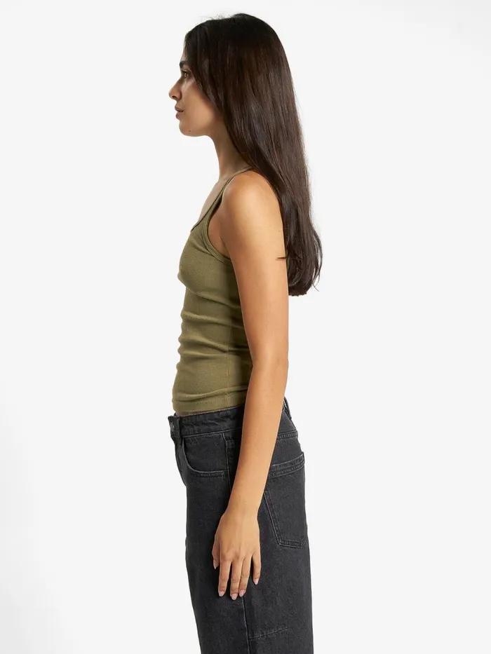 Womens Minimal Scoop Tank Aloe Thrills Tops and Tees
