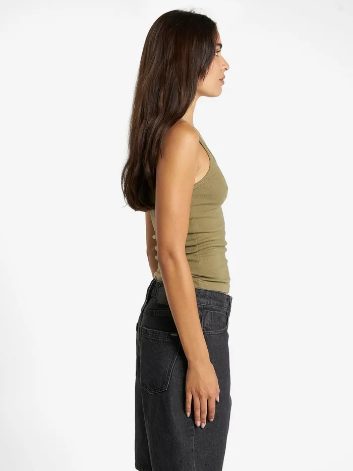 Womens Minimal Scoop Tank Aloe Thrills Tops and Tees