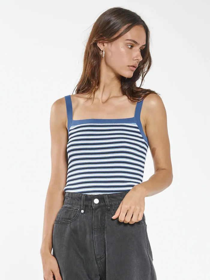 Womens Only You Knit Tank Blue Thrills Tops and Tees