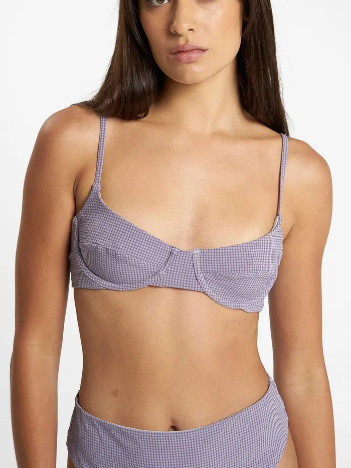 Womens Paradise Code Underwire Bikini Top Storm Grey Thrills Swim