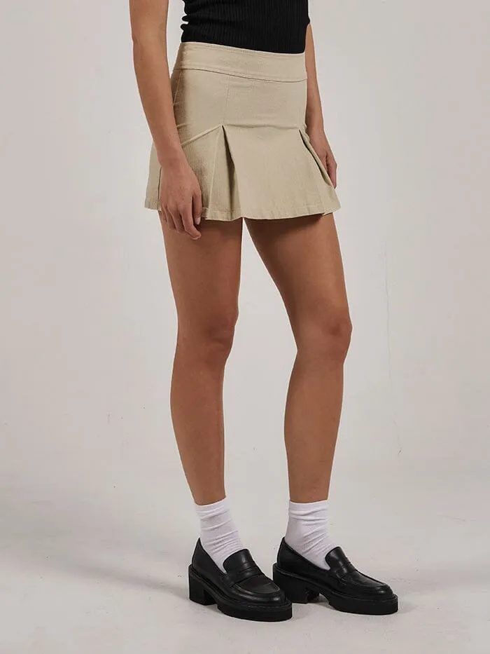 Womens Reese Pleated Skirt Oatmeal Thrills Skirts