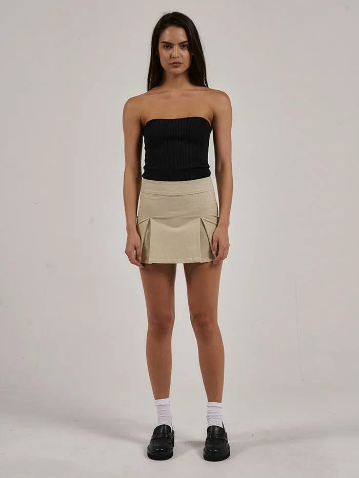 Womens Reese Pleated Skirt Oatmeal Thrills Skirts
