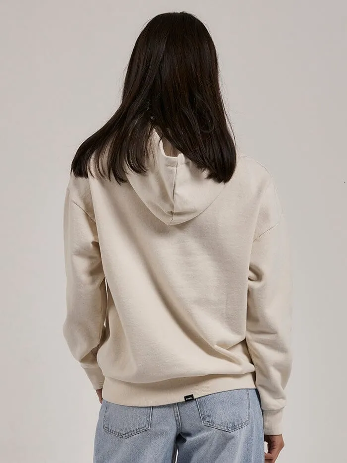 Womens Relaxation Station Fleece Hood Heritage White Thrills Sweaters and Fleece