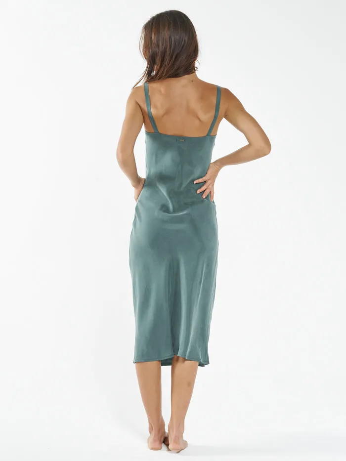 Womens Sasha Slip Dress Deep Forest Thrills Dresses