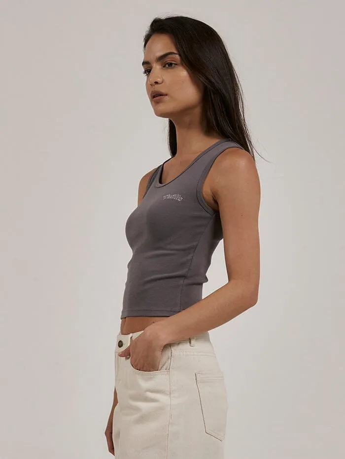 Womens Void Y2K Tank Graphite Thrills Tops and Tees