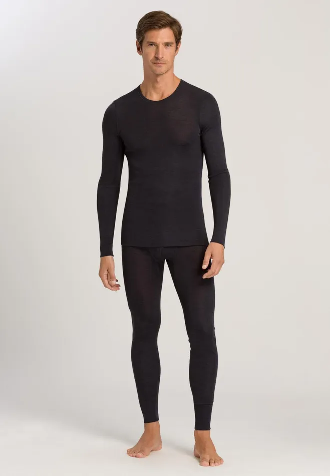 Wool And Silk Leggings Anthrazit Men HANRO Bottoms