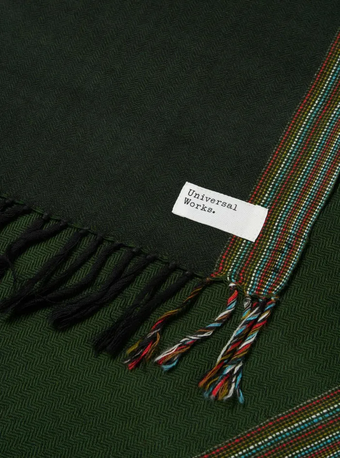 Wool Scarf In Forest Merino Wool Men Universal Works Scarves