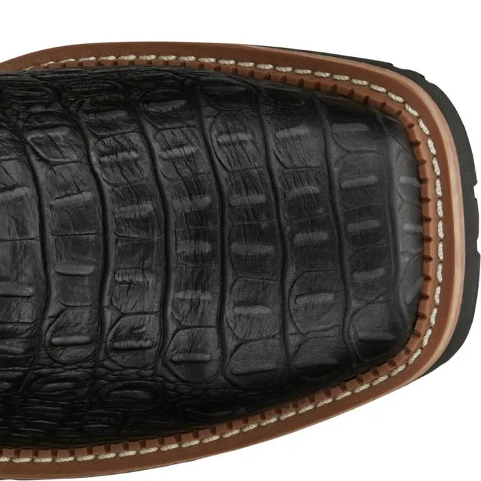 Work Men Justin Boots Derrickman 12034 Composite Toe Waterproof Work Boot Charcoal Croc Print 040black041