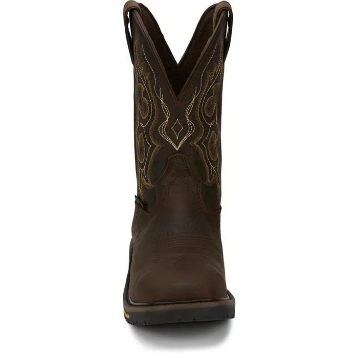Work Men Justin Boots Joist 11034 Composite Toe Waterproof Work Boot Chocolate Brown 040brown041